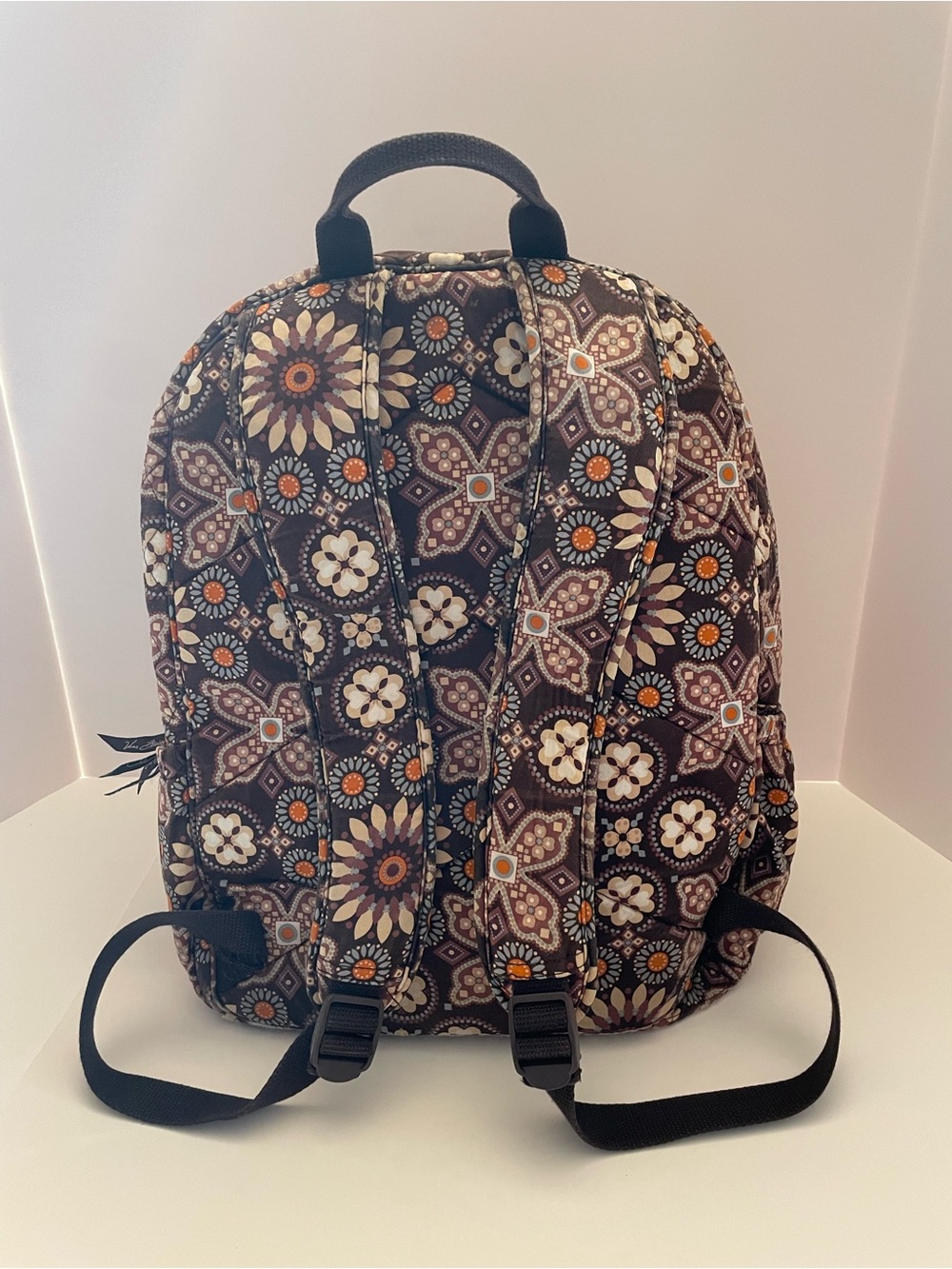 Vera Bradley Canyon Campus Backpack Retired Brown Floral Quilted Travel School - Picture 10 of 16